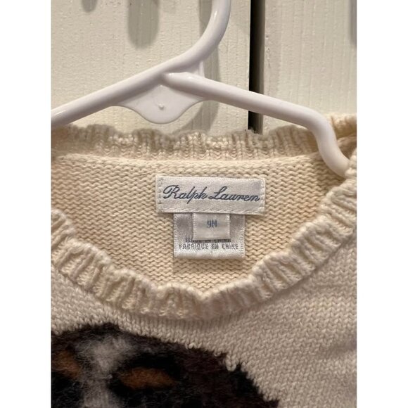 Ralph Lauren girls vintage puppy sweater size 9 months (runs small) - Picture 2 of 5